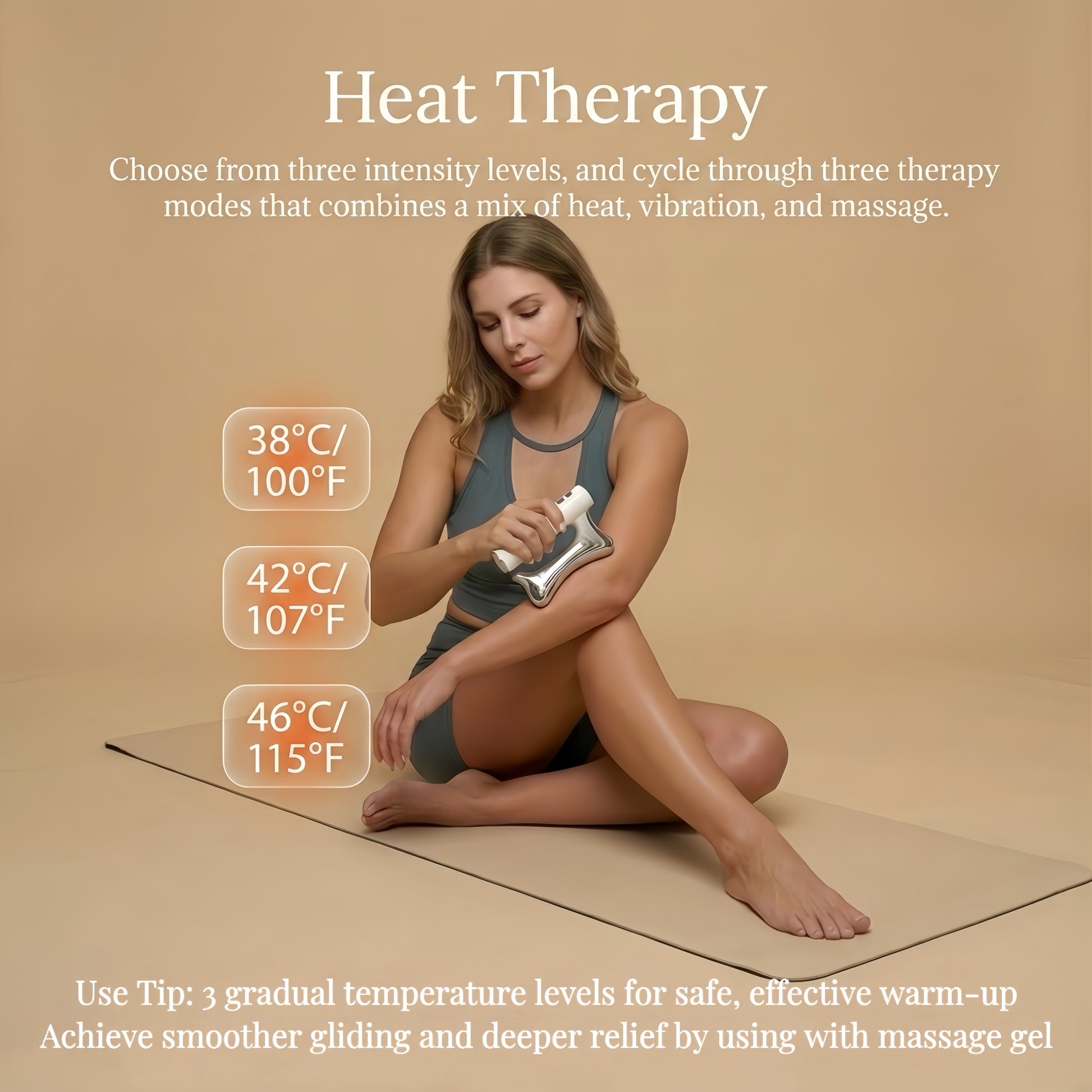 Redpureray | 3-in-1 Heated Muscle Scraper White