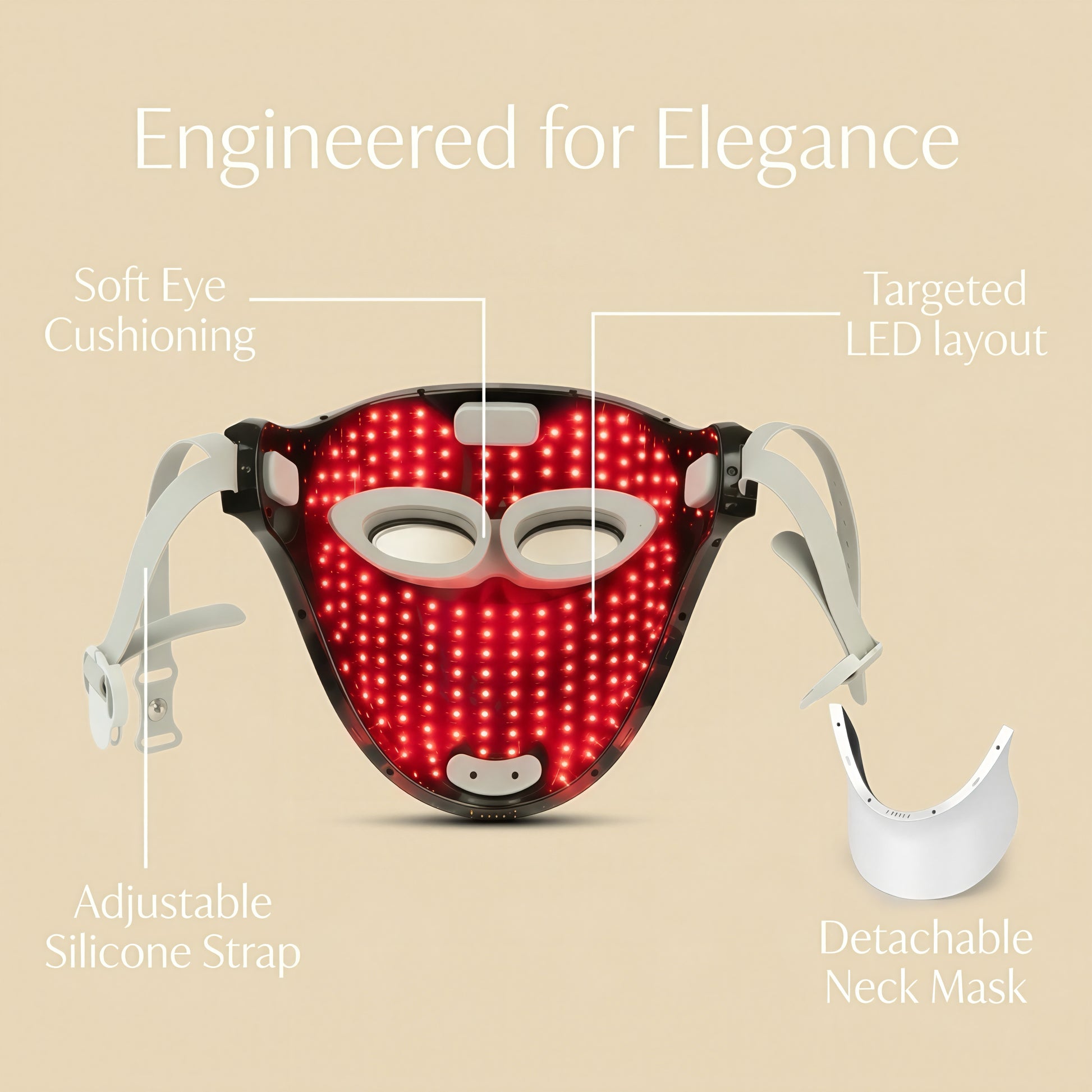 Redpureray | Face and Neck  Pro Red Light Therapy Mask