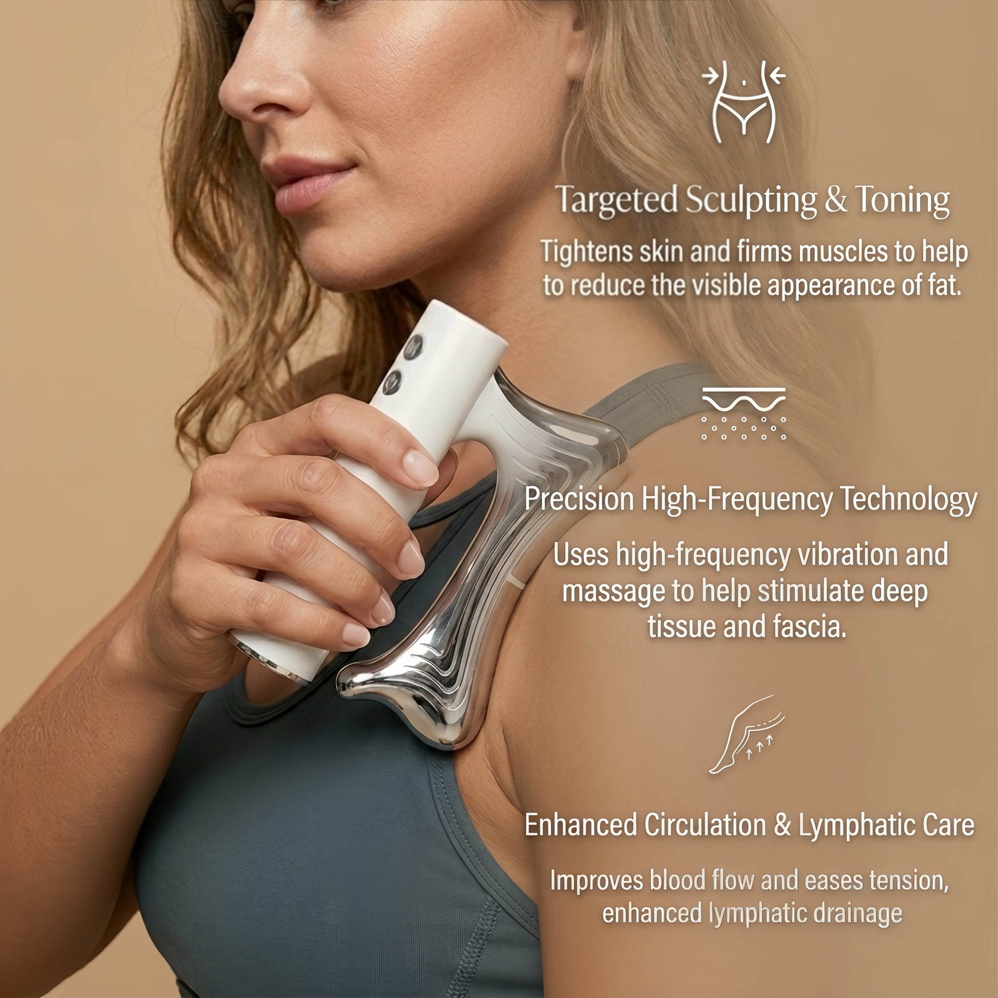 Redpureray | 3-in-1 Heated Muscle Scraper White