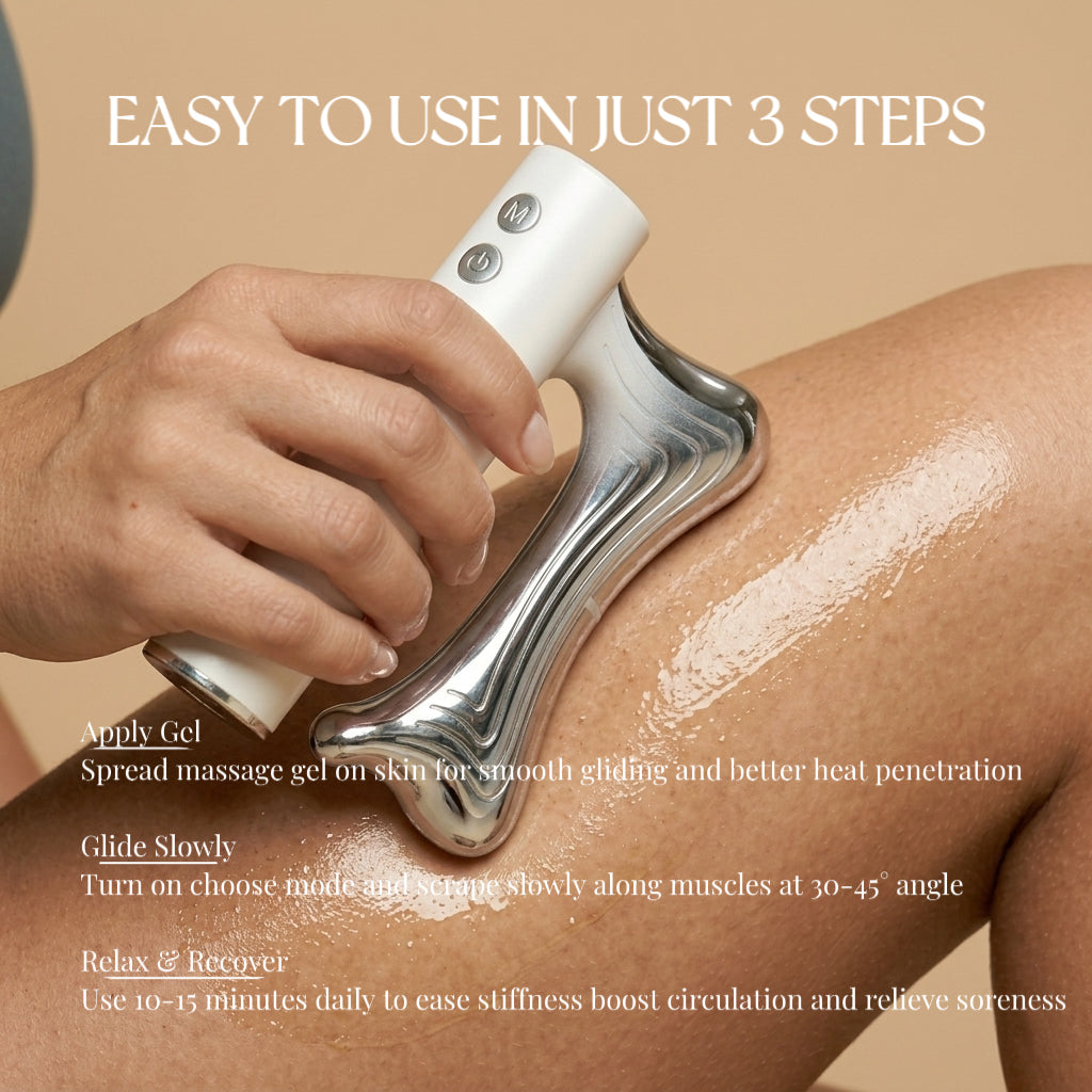 Redpureray | 3-in-1 Heated Muscle Scraper White