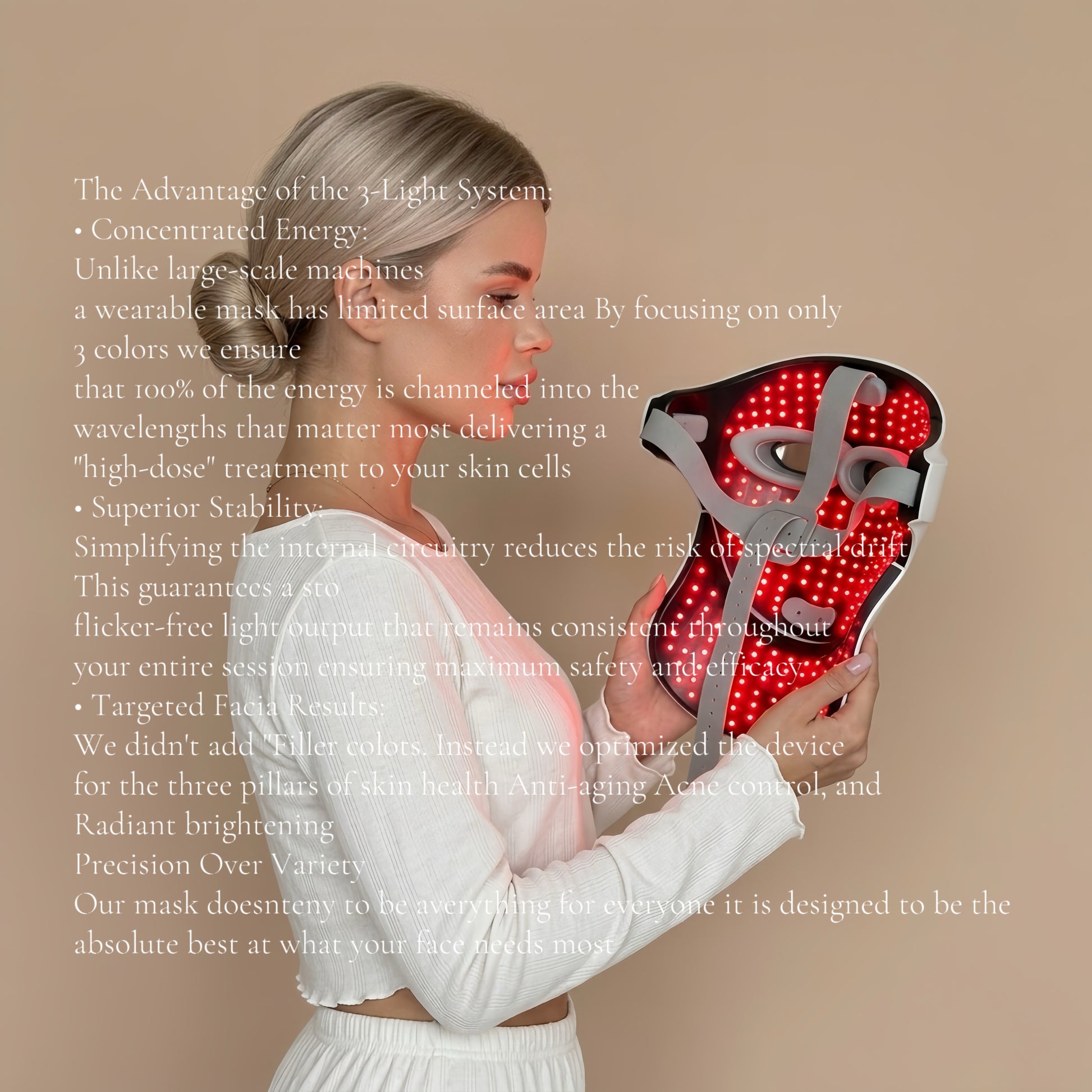 Redpureray | Face and Neck  Pro Red Light Therapy Mask